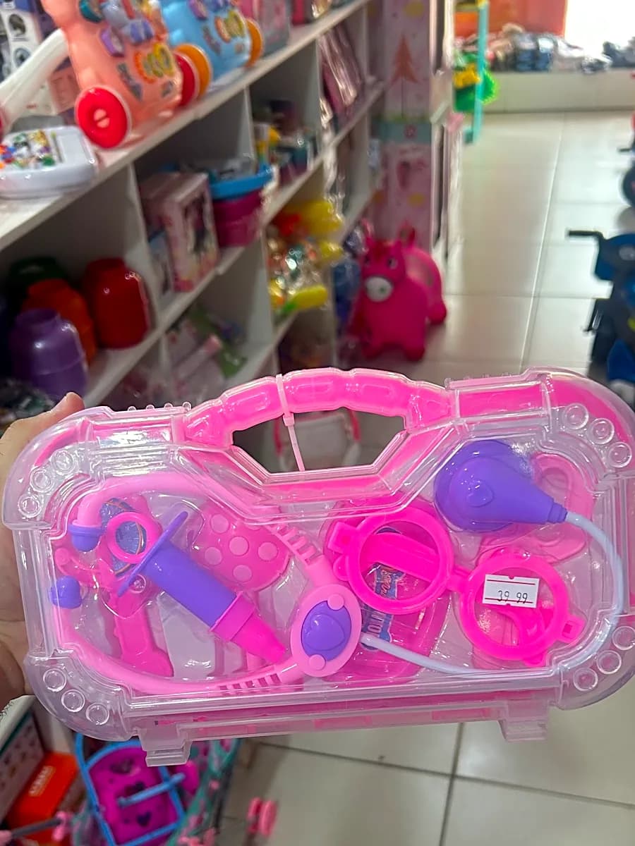 Kit Médico Infantil com Maleta Rosa