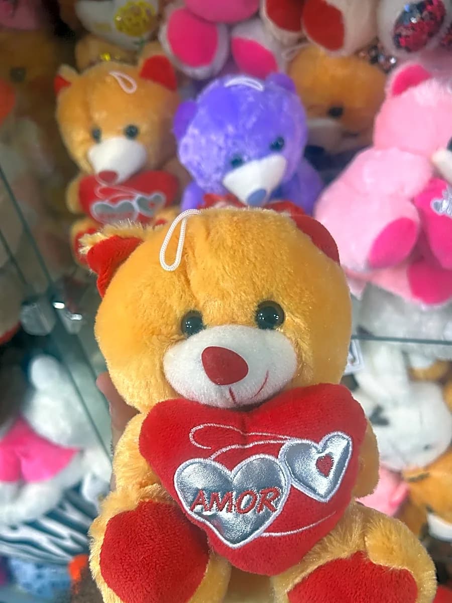Urso de Pelúcia Amor com Coração Bordado