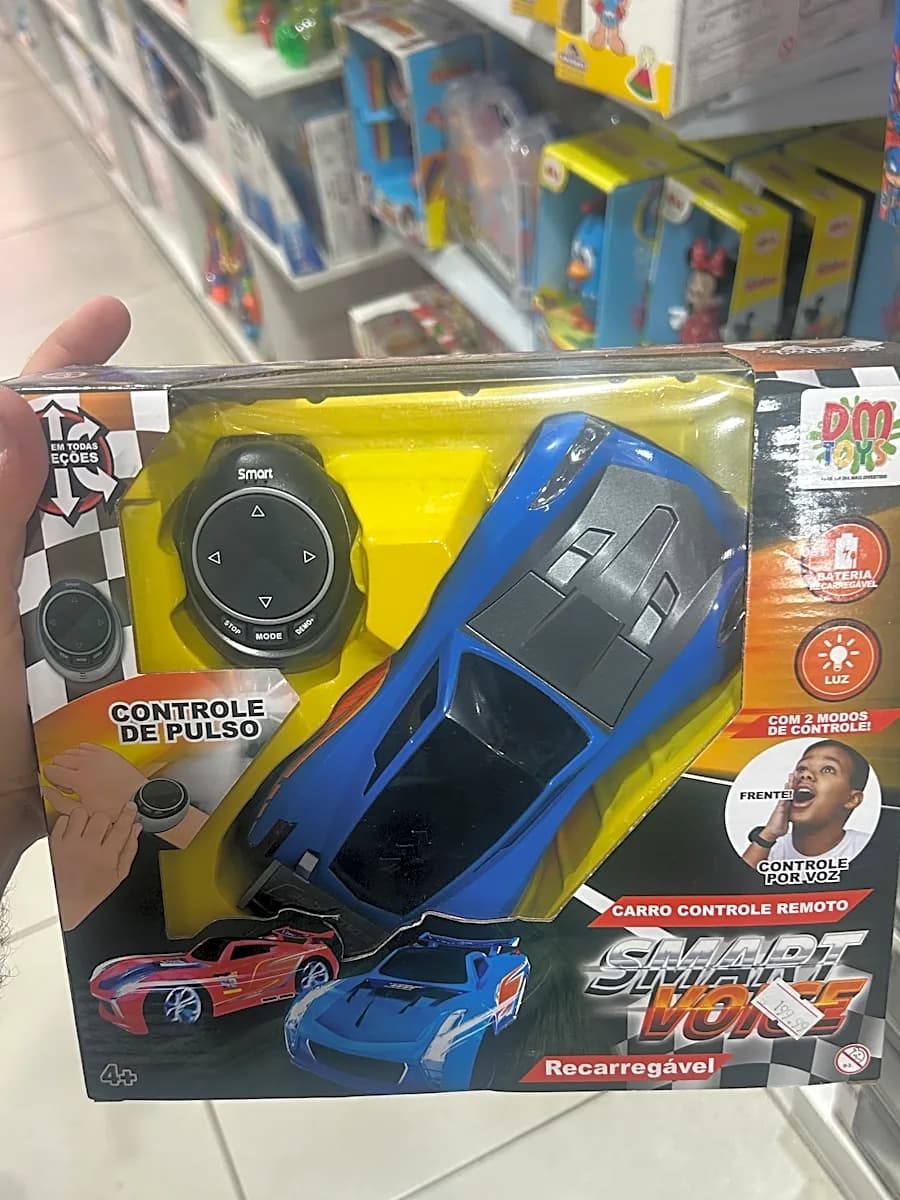 Carro Controle Remoto Smart Voice Recarregável Azul