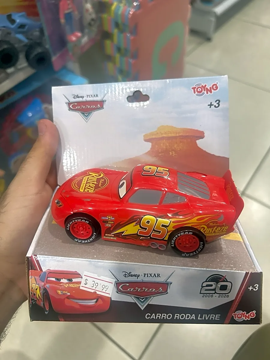 Carro Relâmpago McQueen Roda Livre Disney Carros