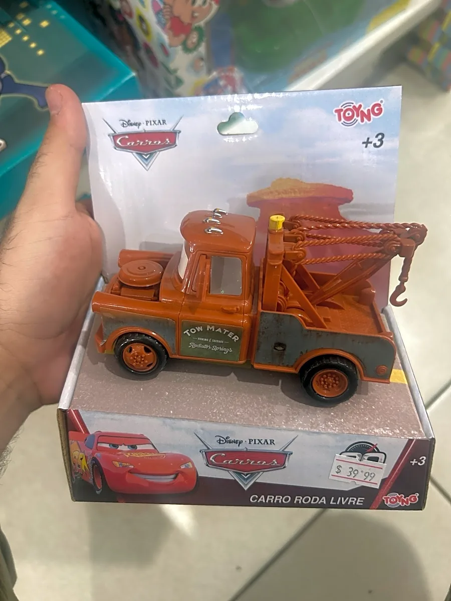 Carro Mate Roda Livre Disney Carros