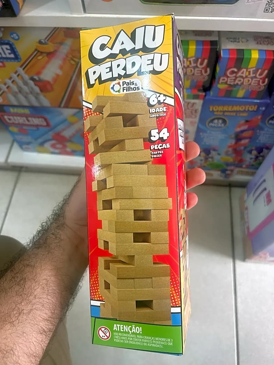 Jogo Caiu Perdeu 54 Peças Pais & Filhos