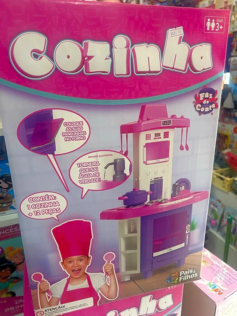 Cozinha Infantil com Torneira que Sai Água Pais & Filhos