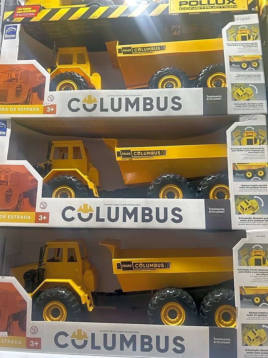 Caminhão Fora de Estrada Columbus Articulado Roma Brinquedos