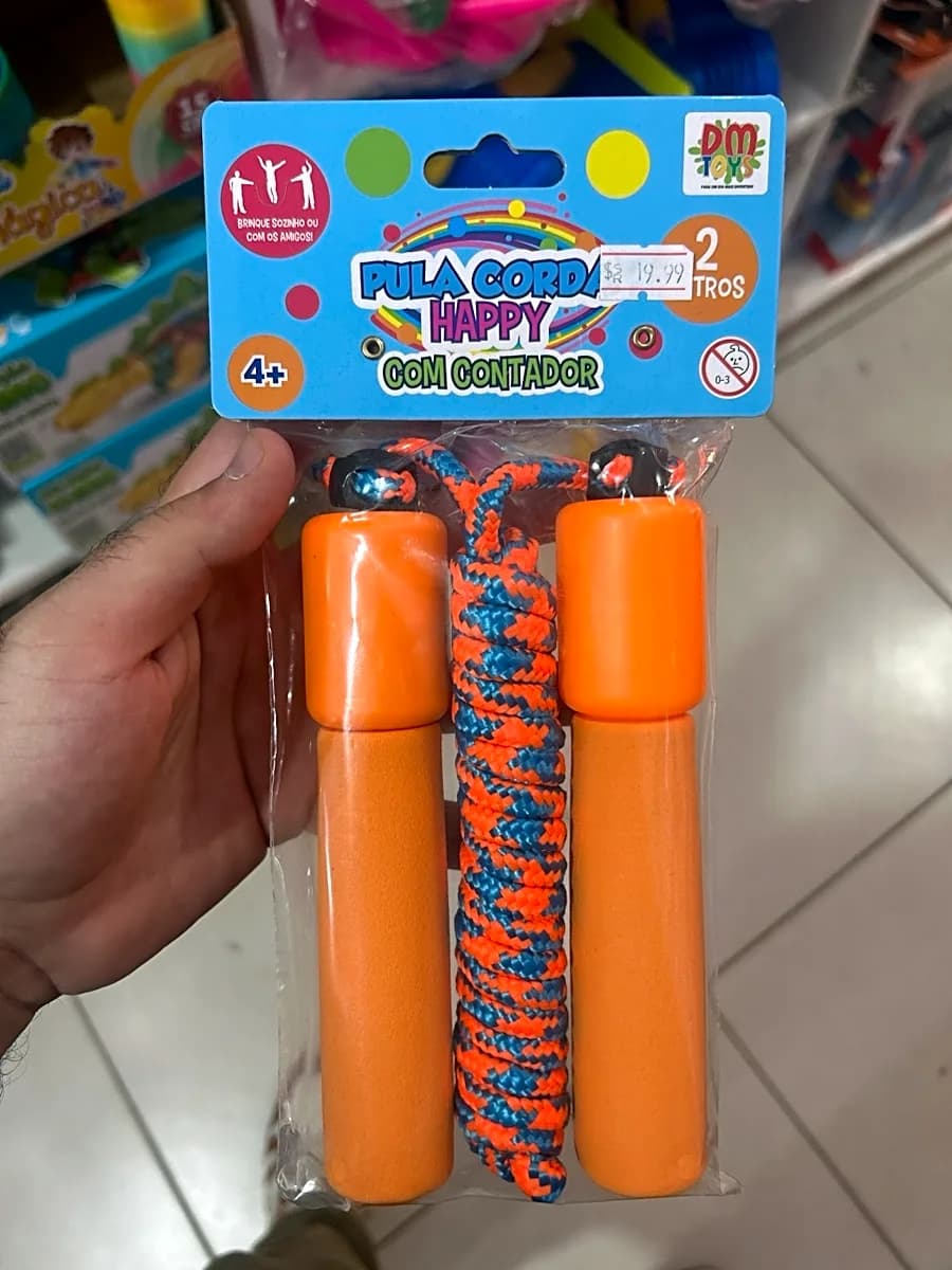 Pula Corda Happy com Contador 2 Metros DM Toys
