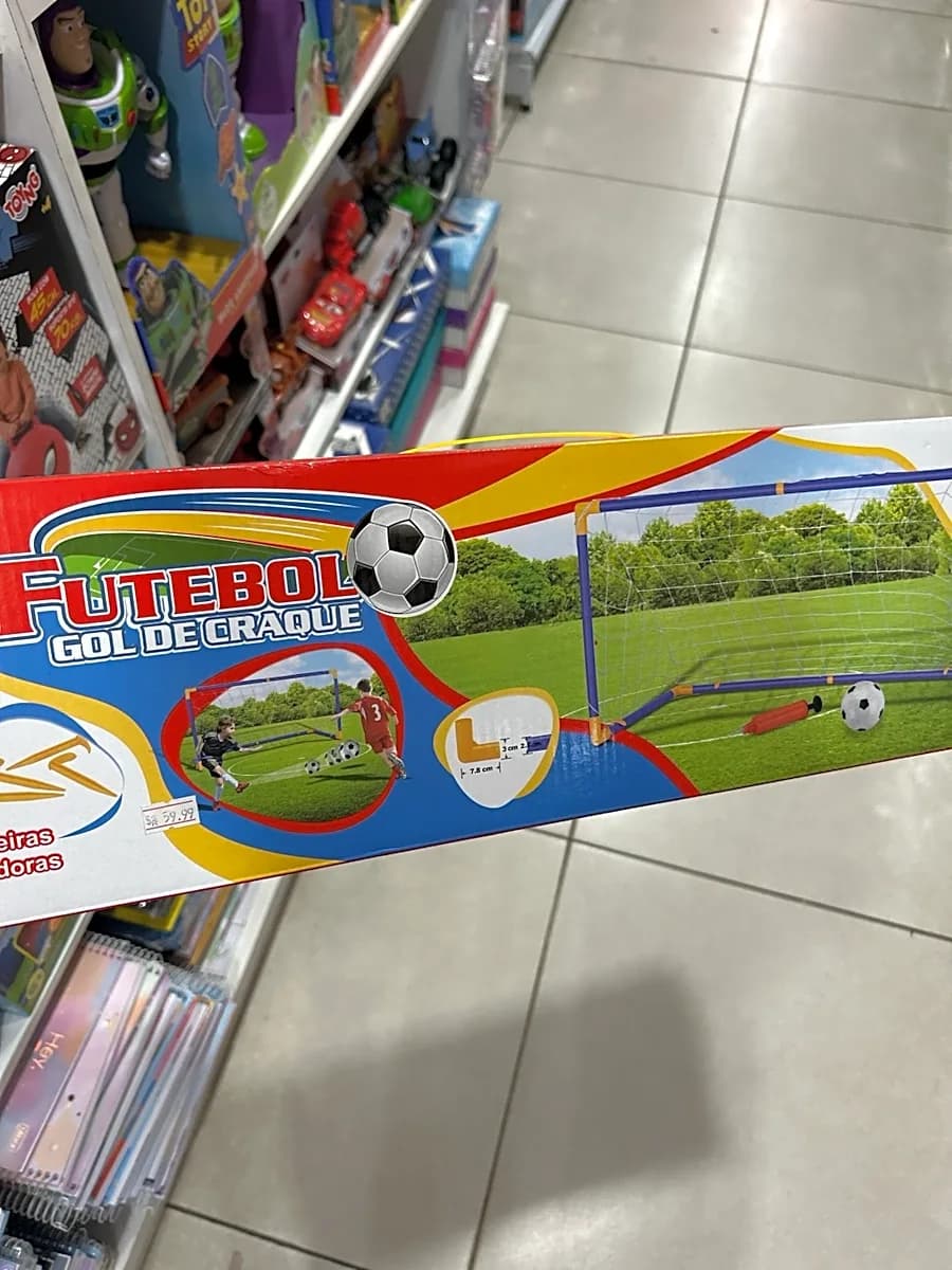 Kit Futebol Gol de Craque com Trave, Bola e Bomba