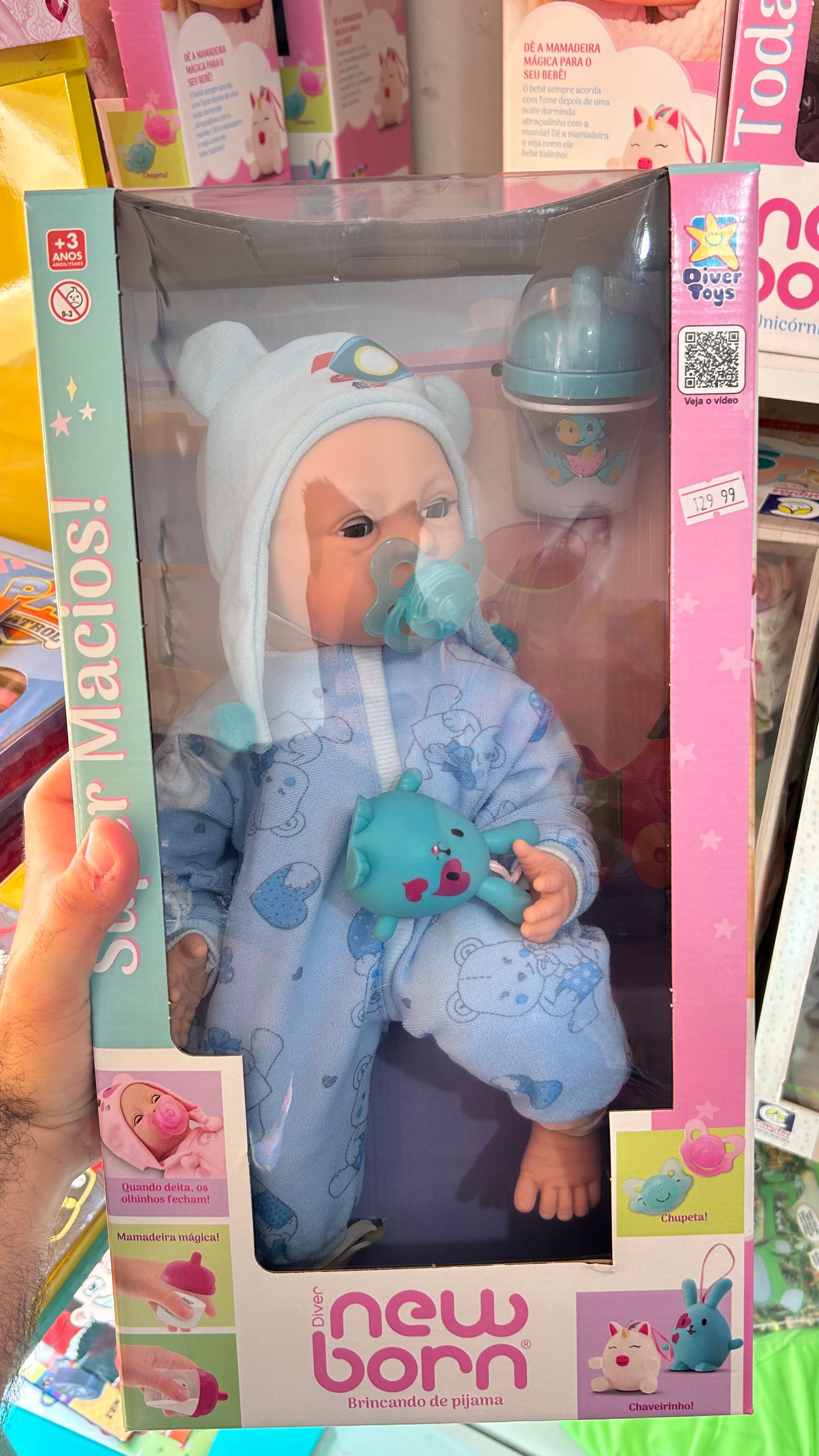 Boneca New Born Pijama Soninho