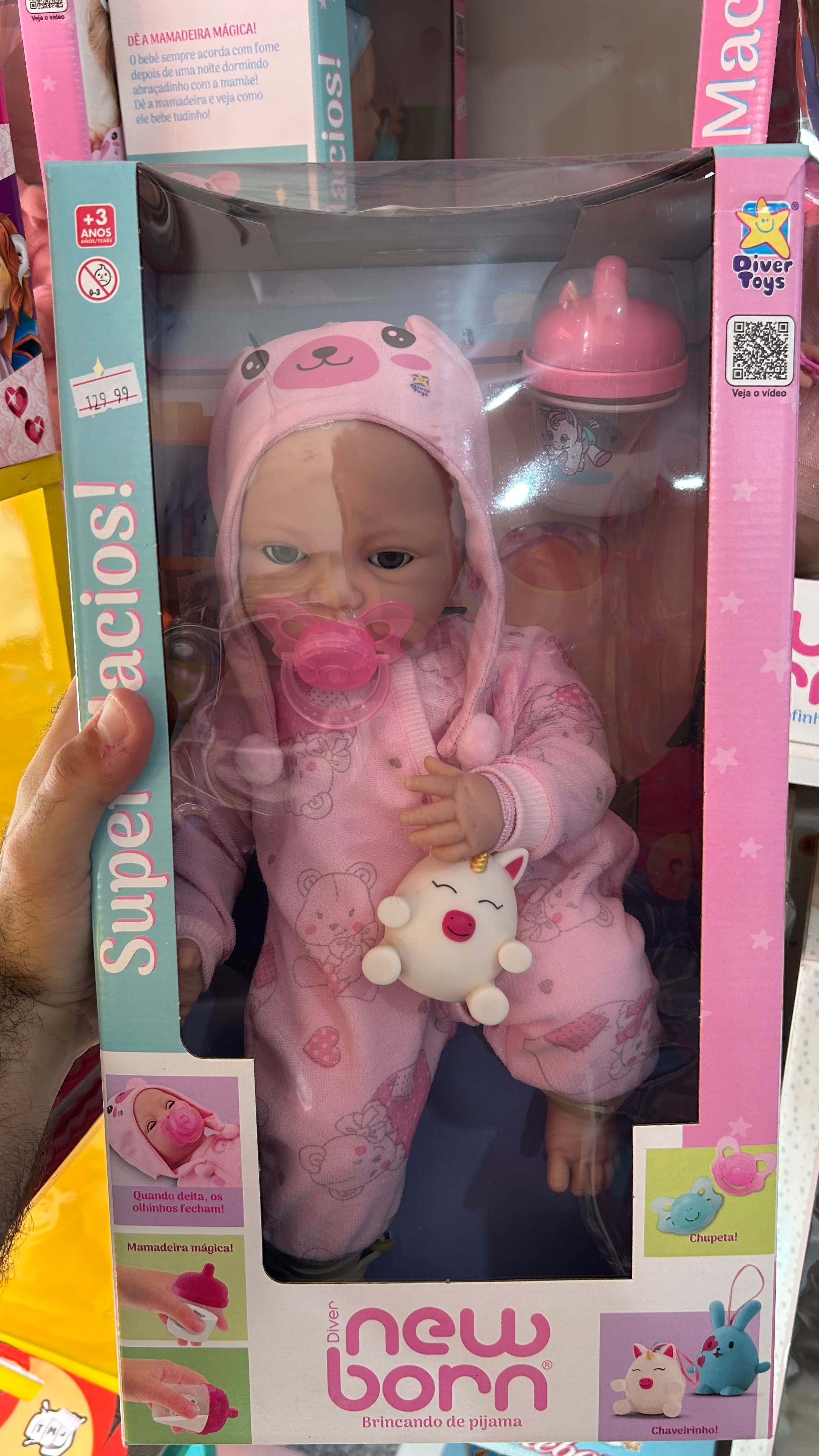 Boneca New Born Pijama