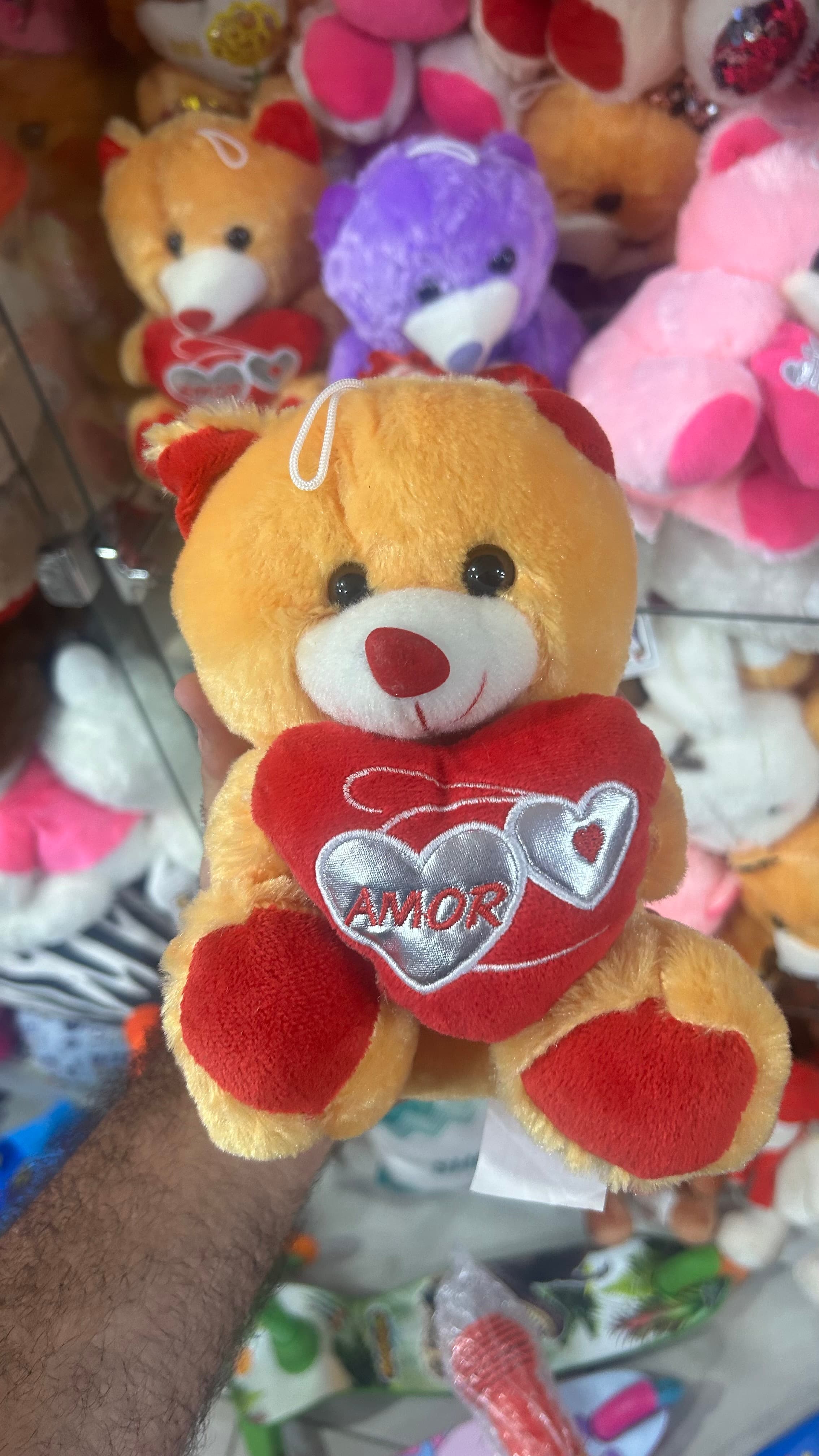 Urso de Pelúcia Amor com Coração Bordado