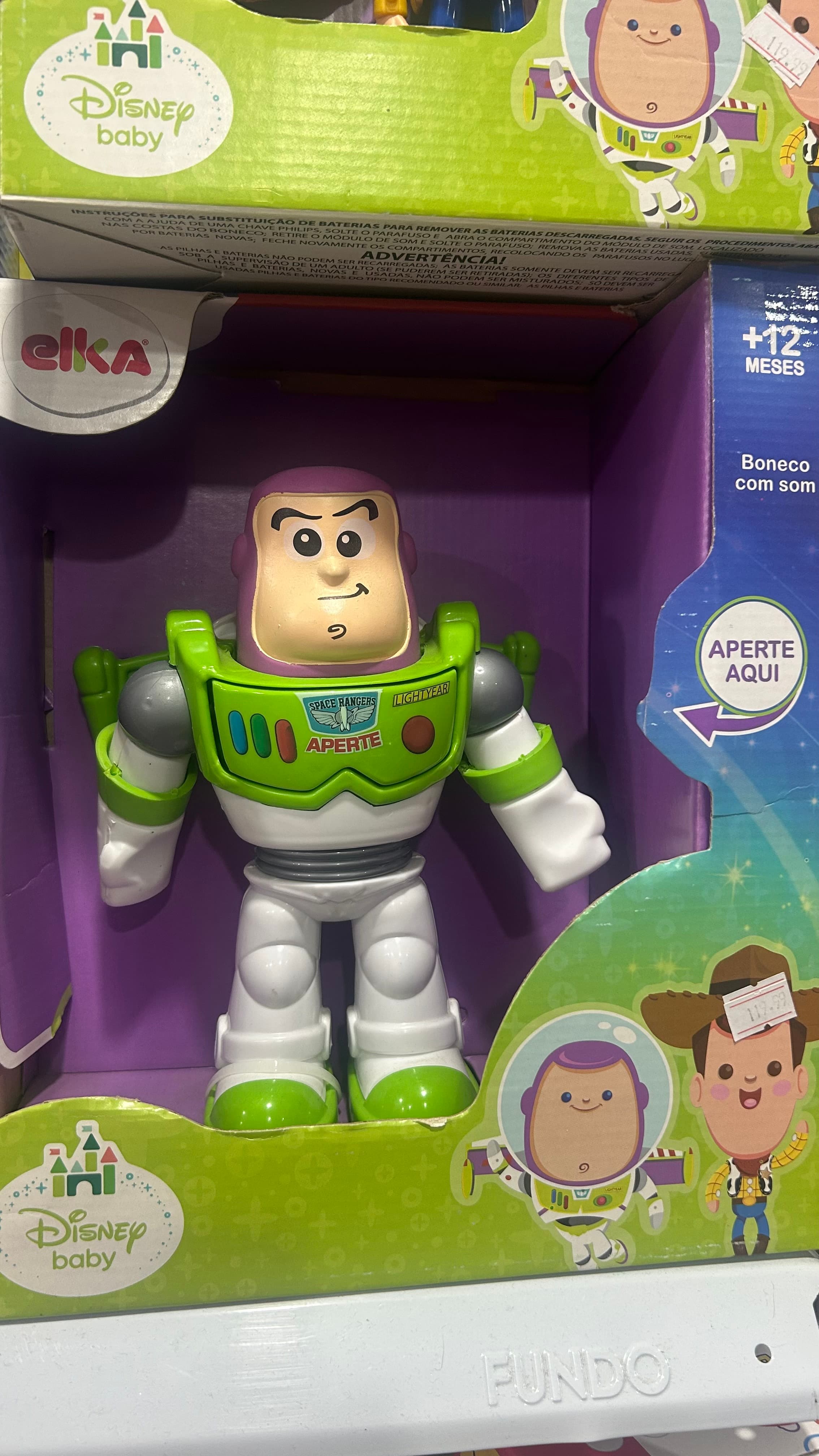 Boneco Buzz Lightyear Disney Baby com Som Elka