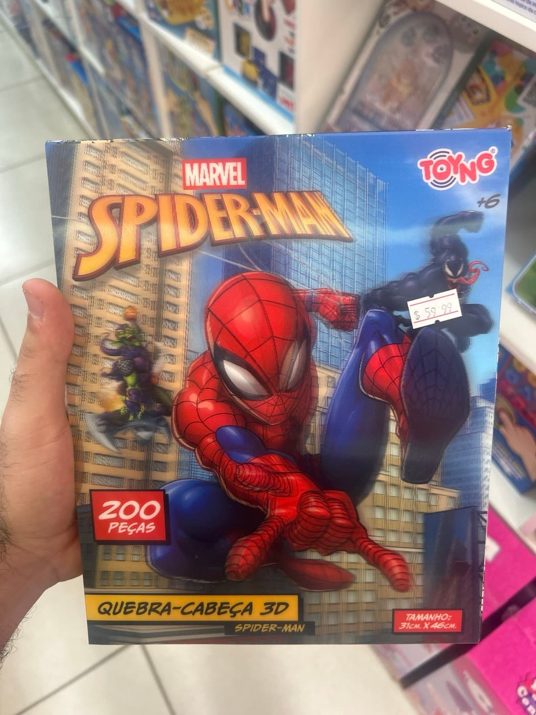 Quebra-Cabeça 3D Homem-Aranha 200 Peças Toyng