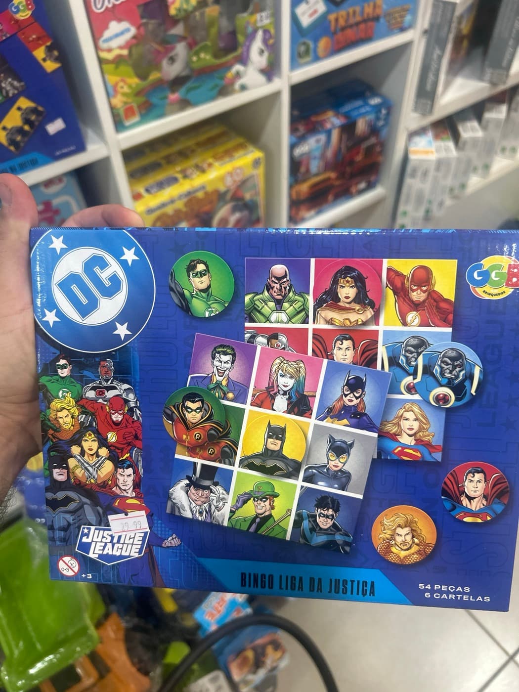 Bingo Liga da Justiça DC GGB Brinquedos