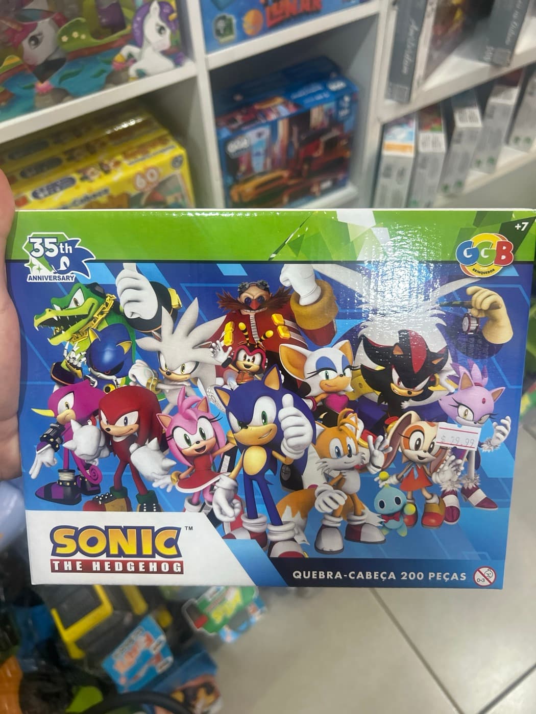 Quebra-Cabeça Sonic 200 Peças GGB Brinquedos